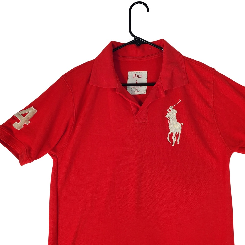 Polo Ralph Lauren Mens Big Pony Red Short Sleeve Polo Shirt XL Custom Fit